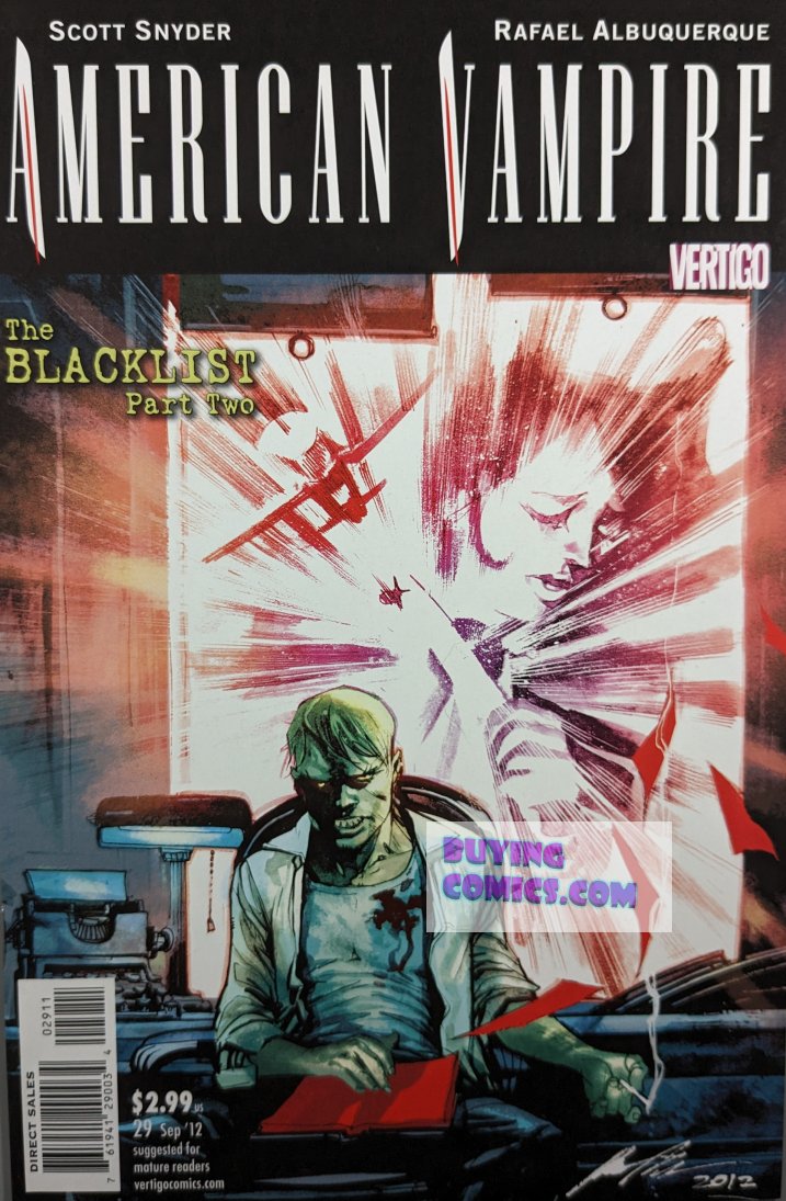 American Vampire #29 Comic Book Cover Art