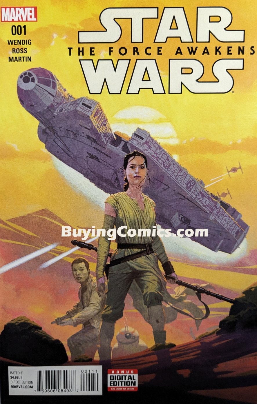 Star Wars The Force Awakens #1 Comic Book Cover Art