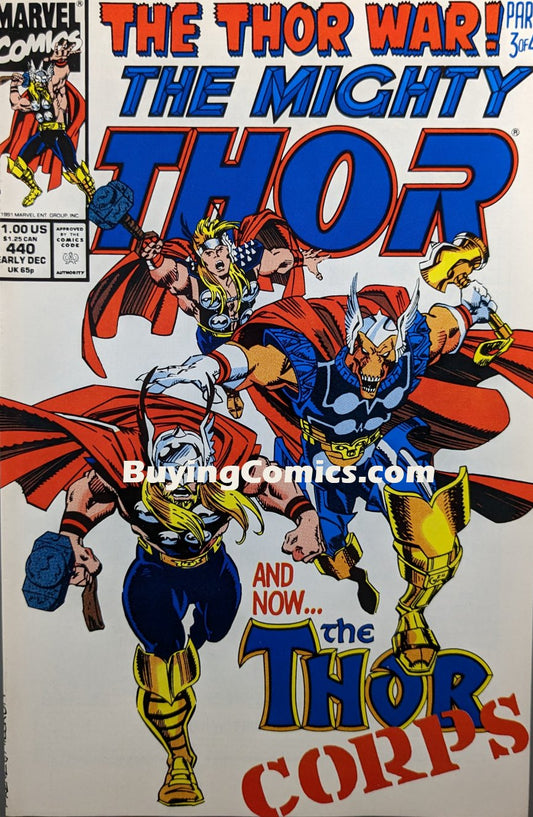 Thor #440 Comic Book Cover Art by Ron Frenz