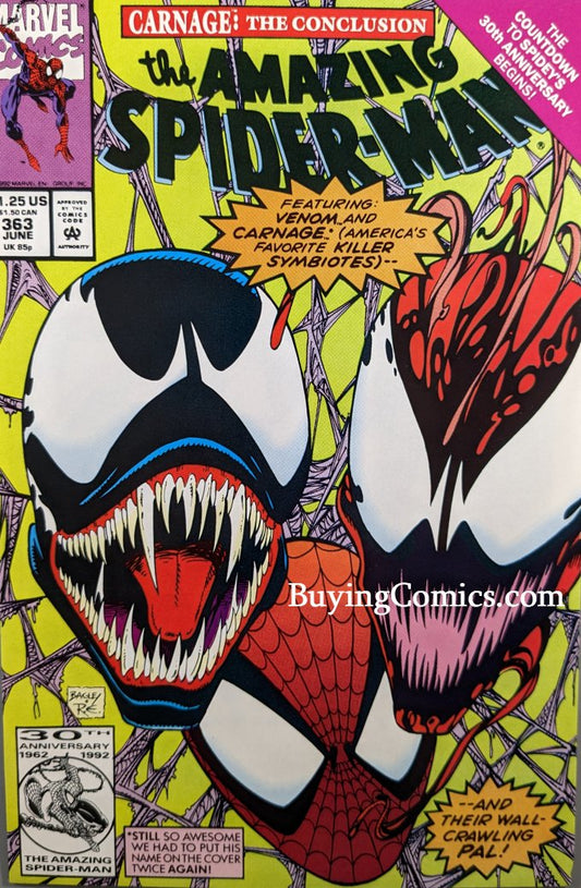 Amazing Spider-Man #363 Comic Book Cover Art