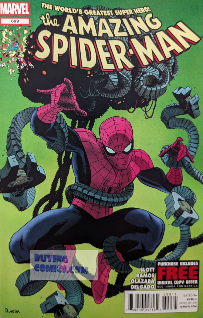 Amazing Spider-Man #699 Comic Book Cover Art