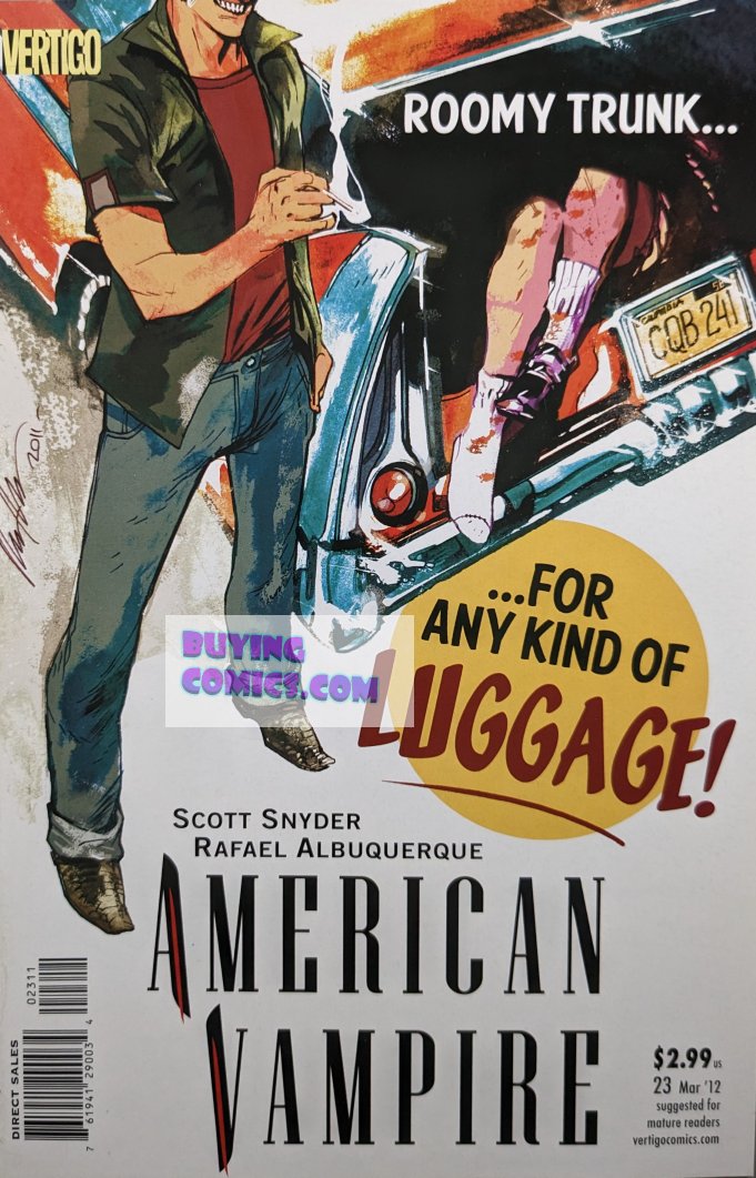 American Vampire #23 Comic Book Cover Art