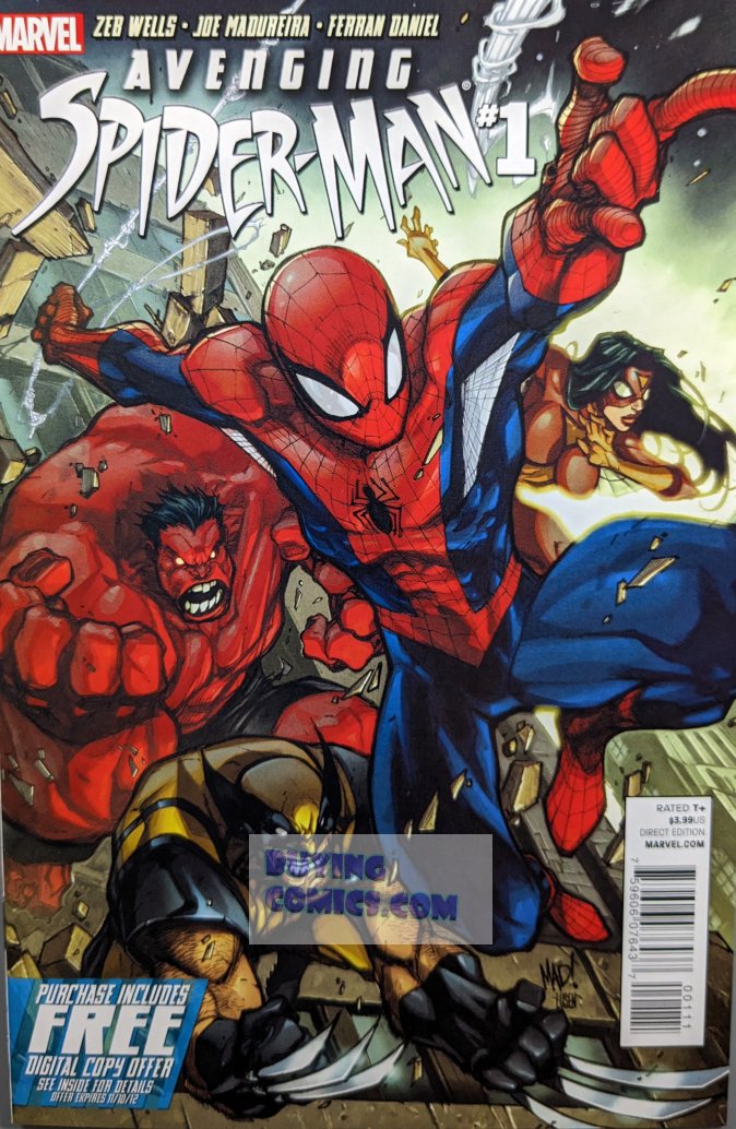 Avenging Spider-Man #1 Comic Book Cover Art