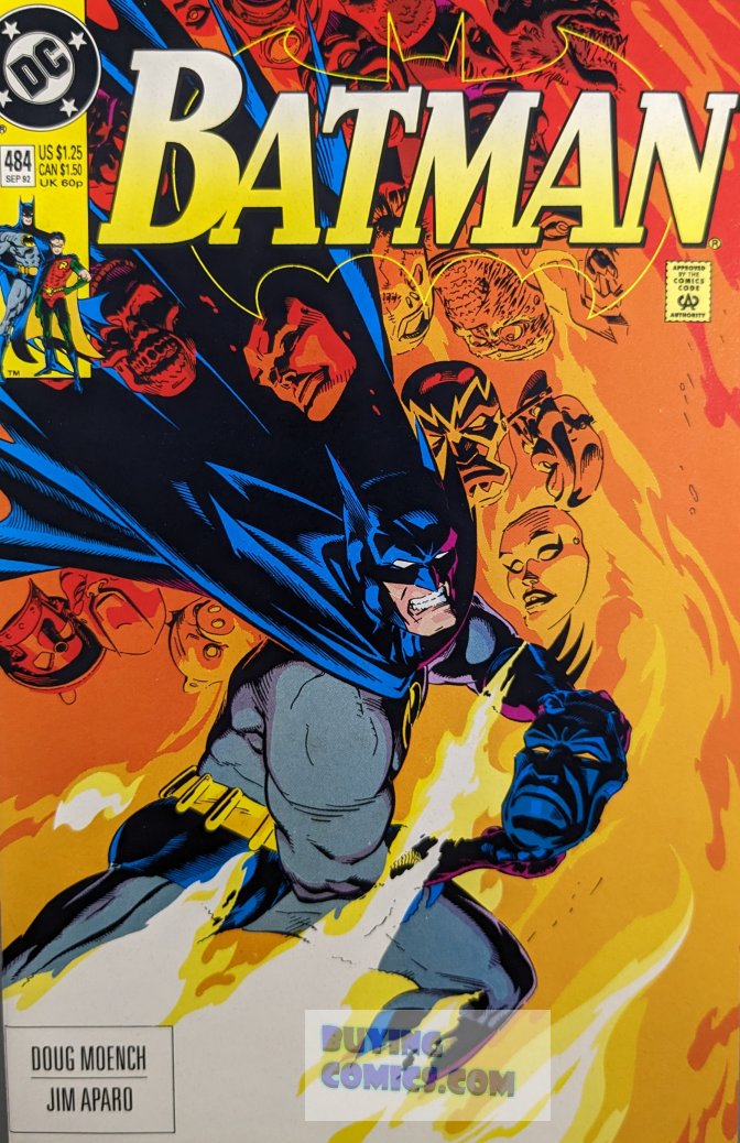 Batman #484 Comic Book Cover Art