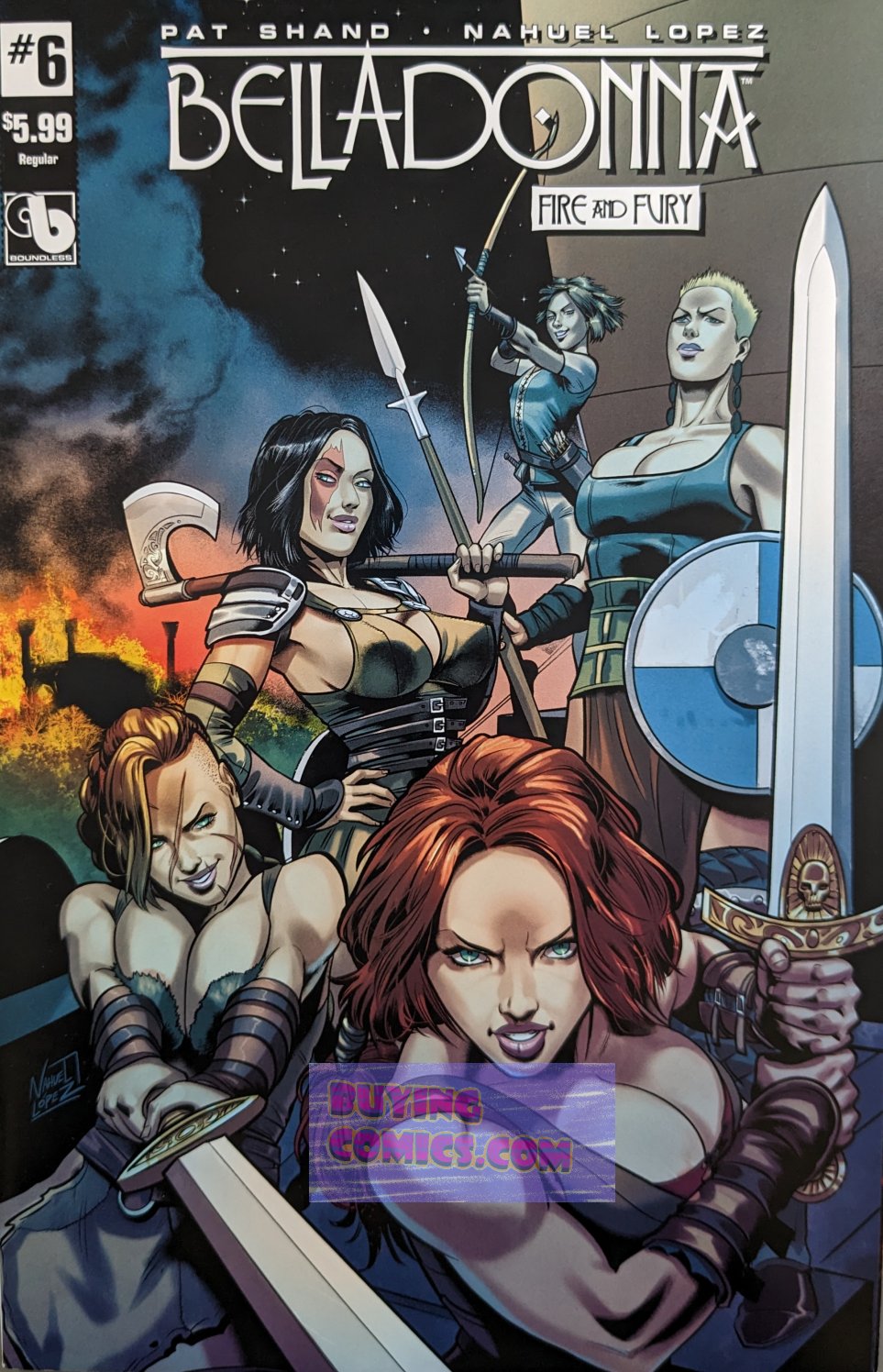 Belladonna Fire and Fury #6 Comic Book Cover Art