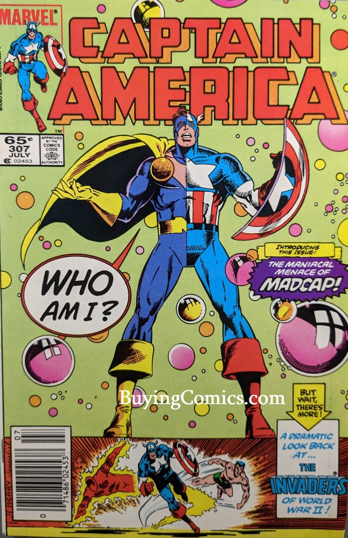 Captain America #307 Comic Book Cover Art