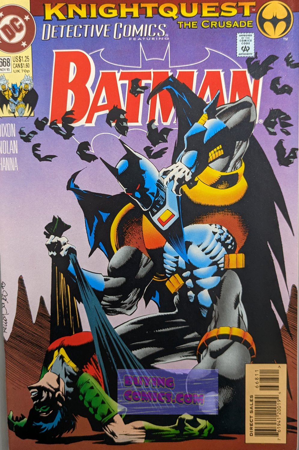 Detective Comics #668 Comic Book Cover Art