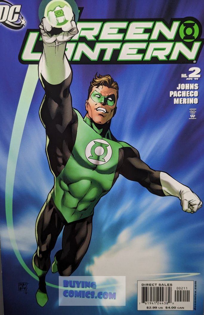 Green Lantern #2 Comic Book Cover Art