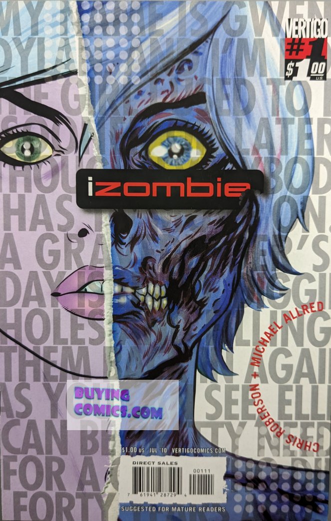 iZombie #1 Comic Book Cover Art