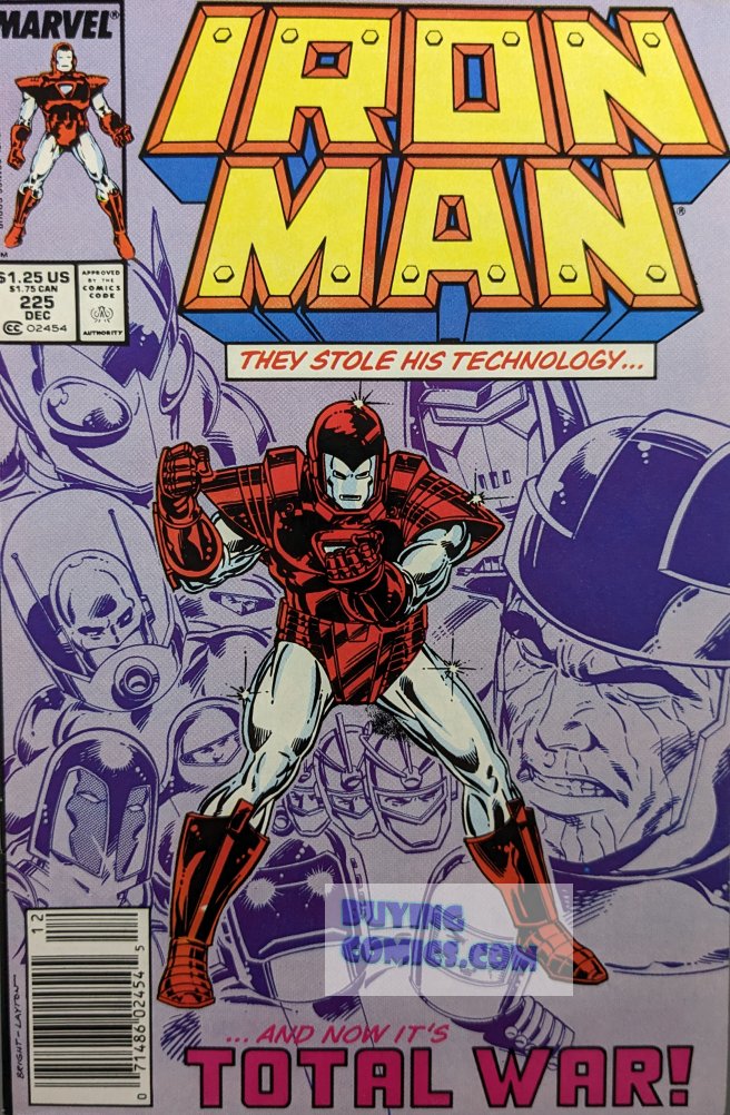 Iron Man #225 Comic Book Cover Art