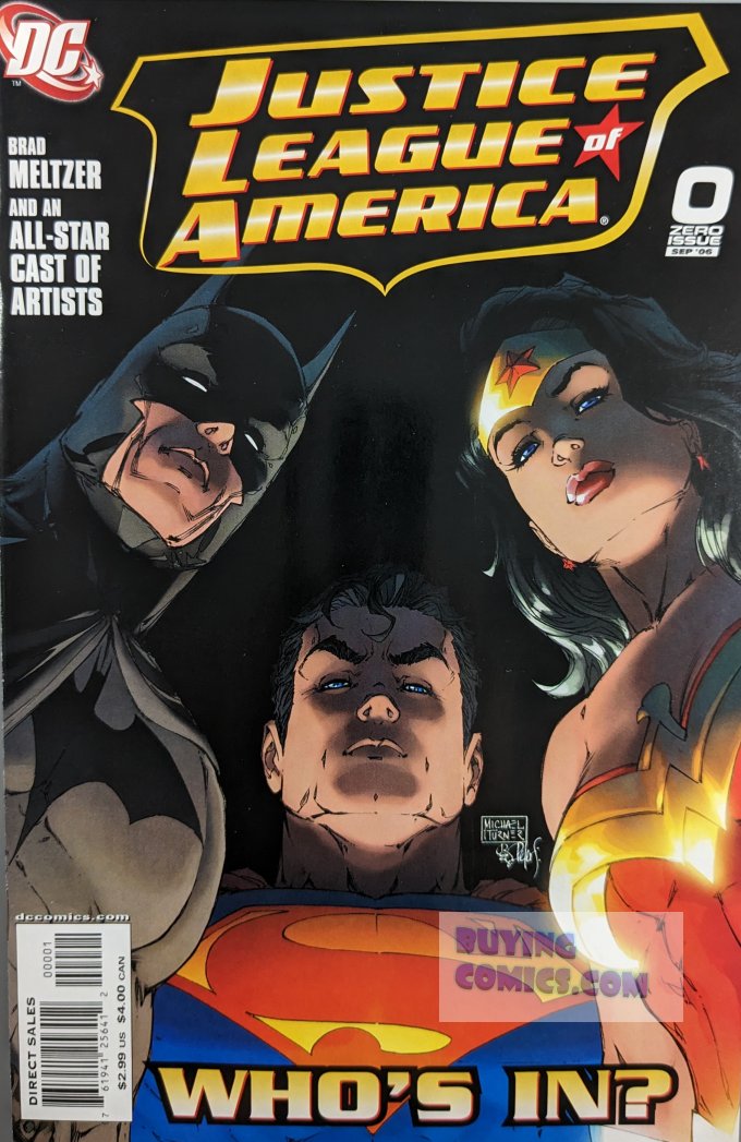 Justice League Of America #0 Comic Book Cover Art