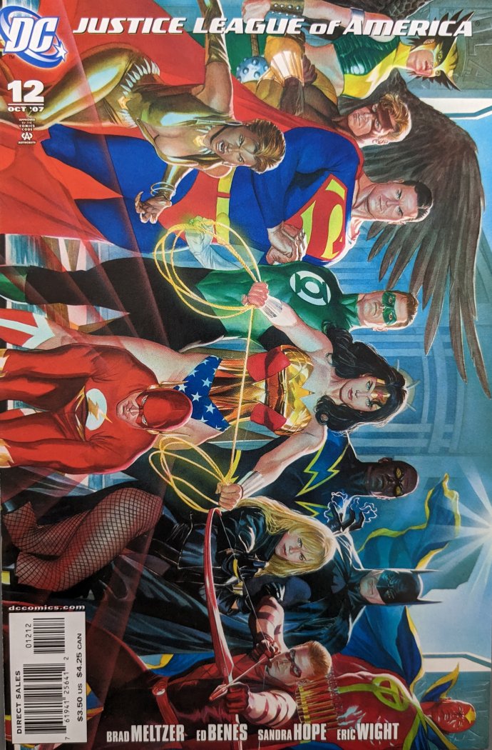 Justice League Of America #12 2nd Print Comic Book Cover Art by Alex Ross