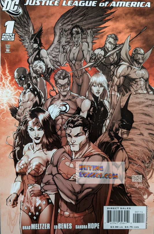 Justice League Of America #1 Comic Book Cover Art by Michael Turner