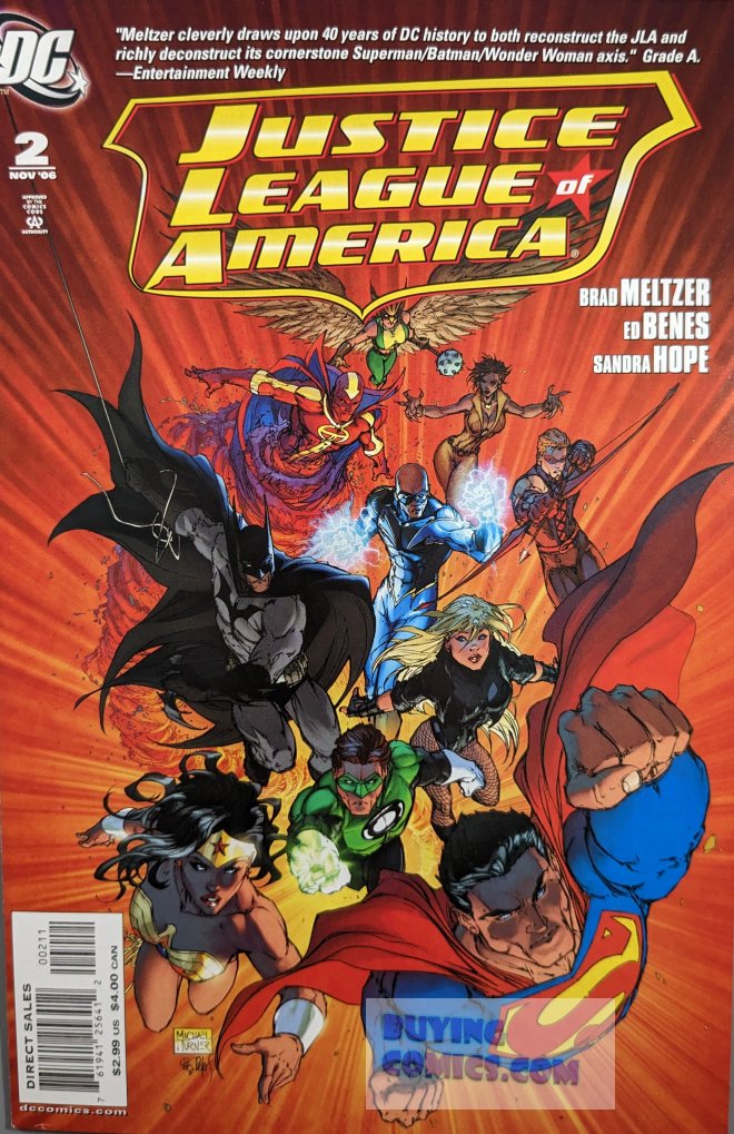 Justice League Of America #2 Comic Book Cover Art