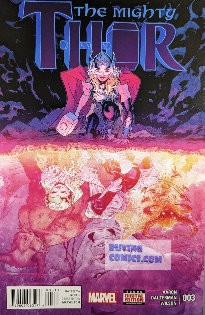 Mighty Thor #3 Comic Book Cover Art by Russell Dauterman