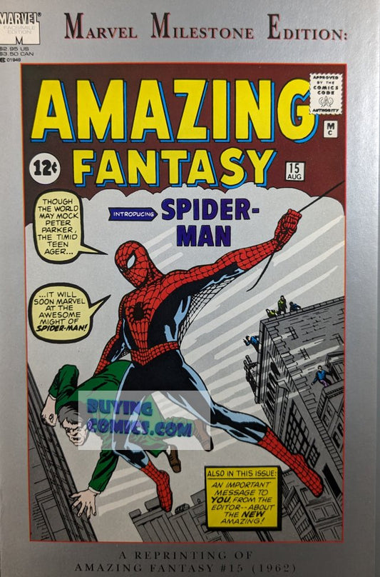 Marvel Milestone Edition Amazing Fantasy #15 Comic Book Cover Art