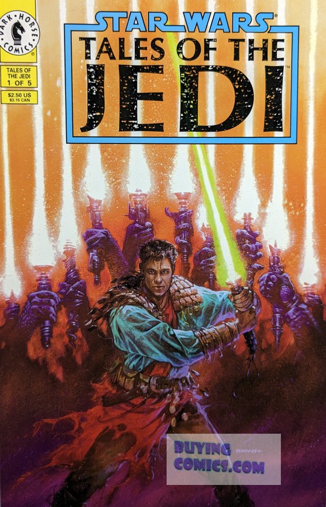 Star Wars Tales Of The Jedi #1 Comic Book Cover Art