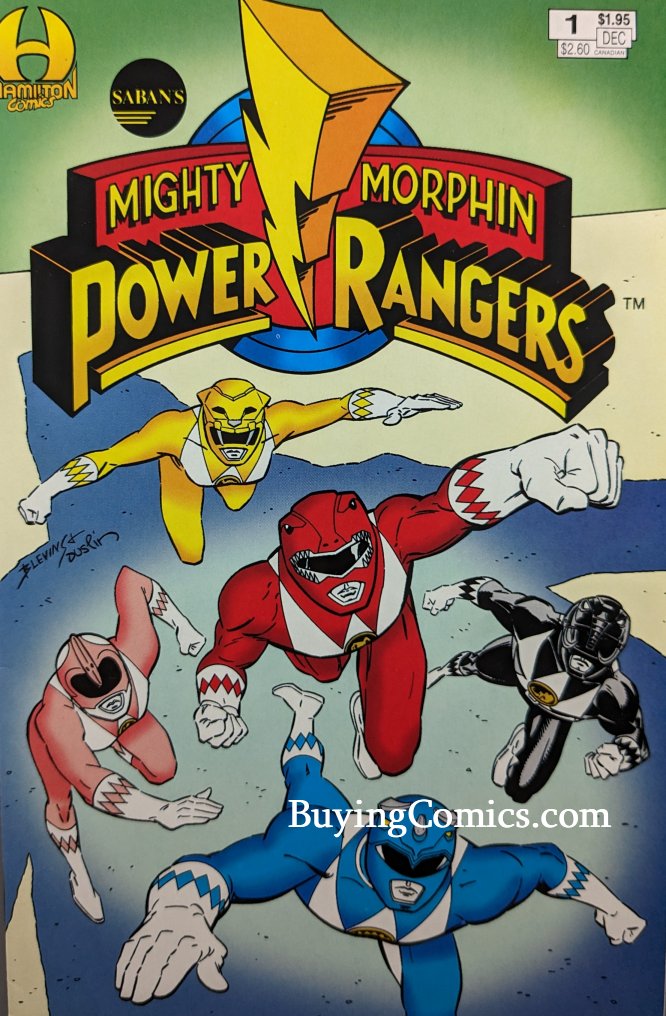 Mighty Morphin Power Rangers #1 Comic Book Cover Art