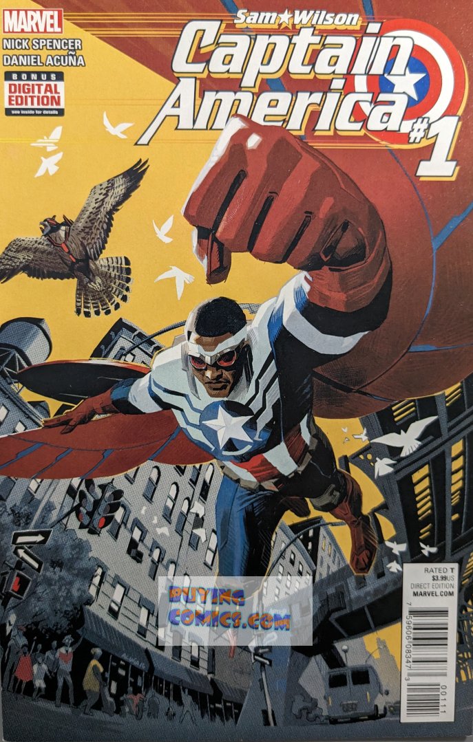 Captain America: Sam Wilson #1 Comic Book Cover Art