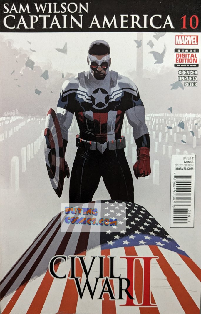 Captain America: Sam Wilson #10 Comic Book Cover Art