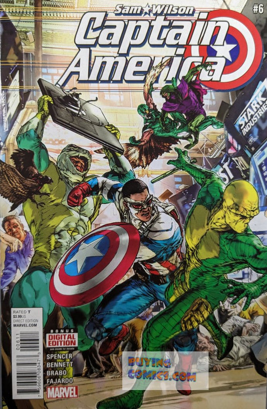 Captain America: Sam Wilson #6 Comic Book Cover Art