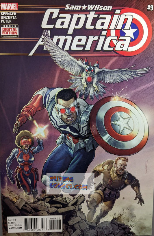 Captain America: Sam Wilson #9 Comic Book Cover Art