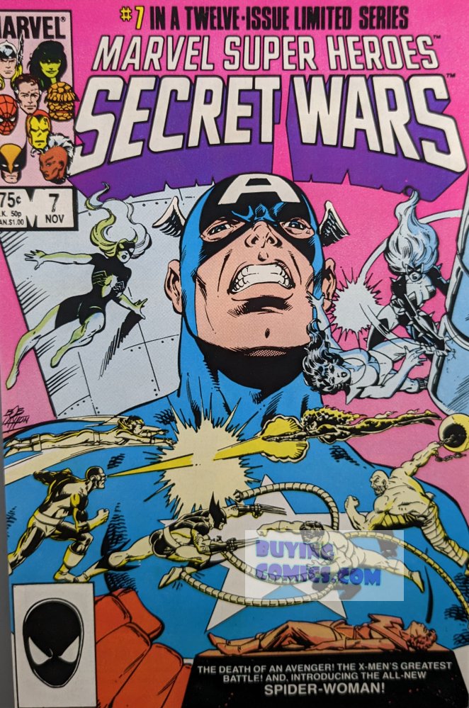 Marvel Super Heroes Secret Wars #7 Comic Book Cover Art