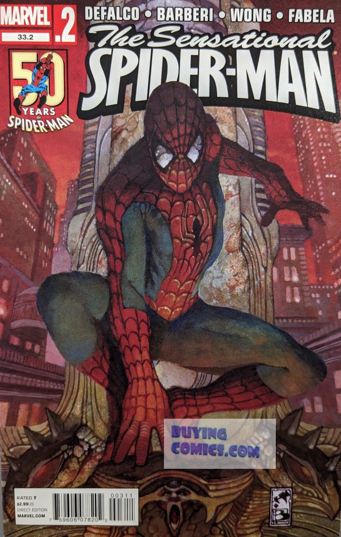 Sensational Spider-Man #33.2 Comic Book Cover Art