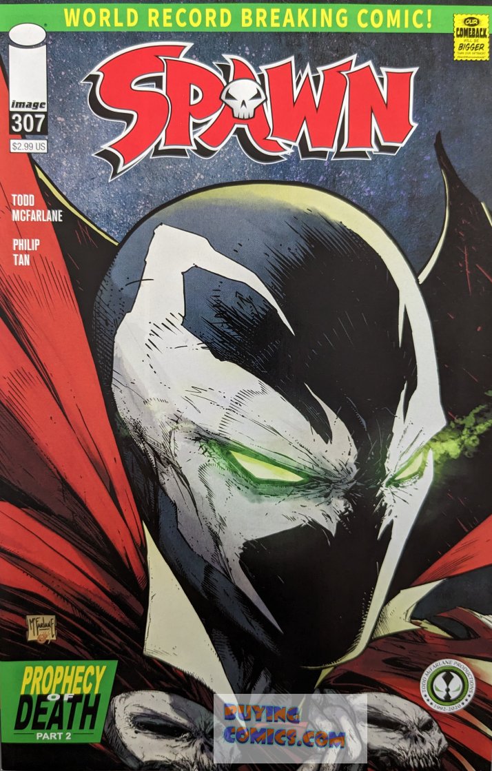 Spawn #307 Comic Book Cover Art by Todd McFarlane