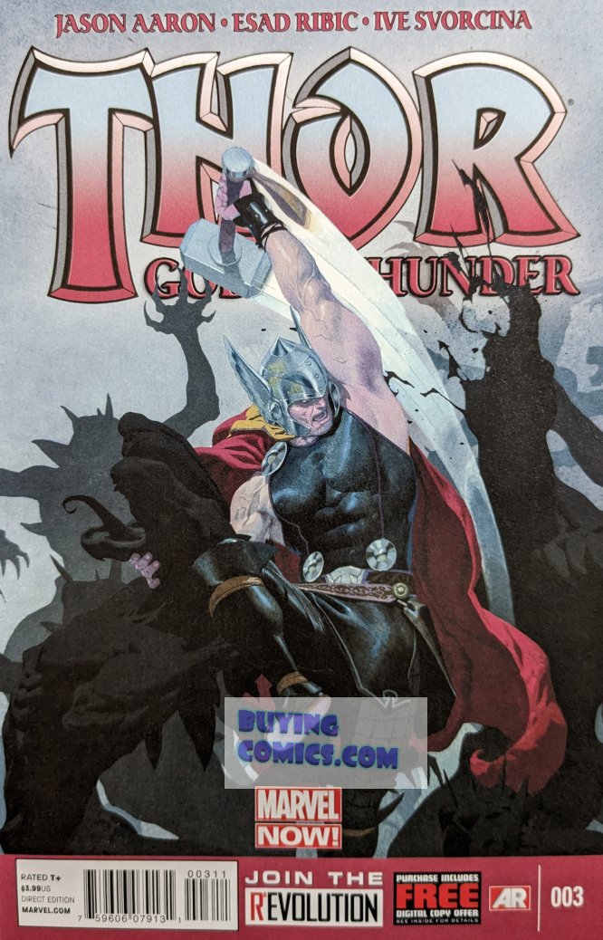 Thor God Of Thunder #3 Comic Book Cover Art