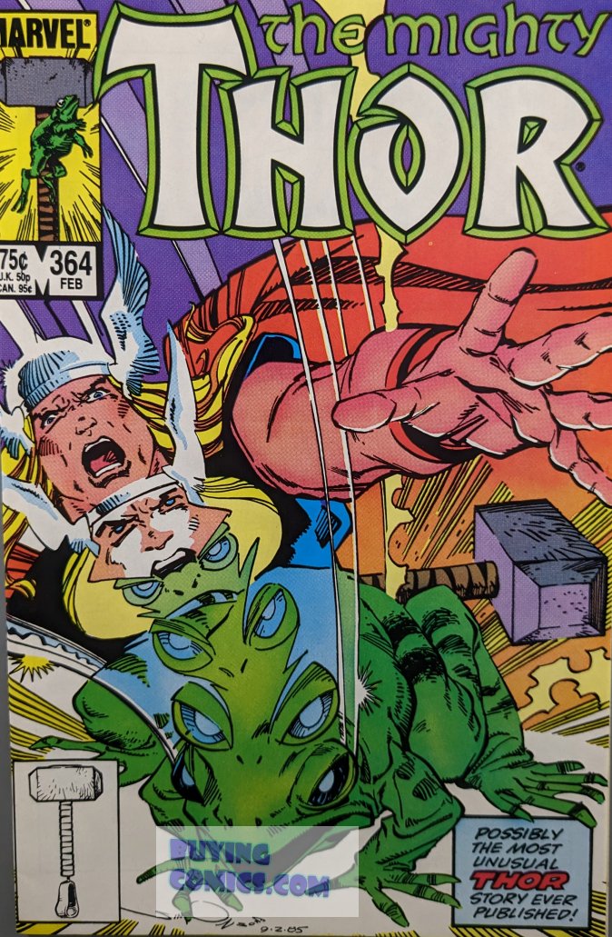 Thor #364 Comic Book Cover Art