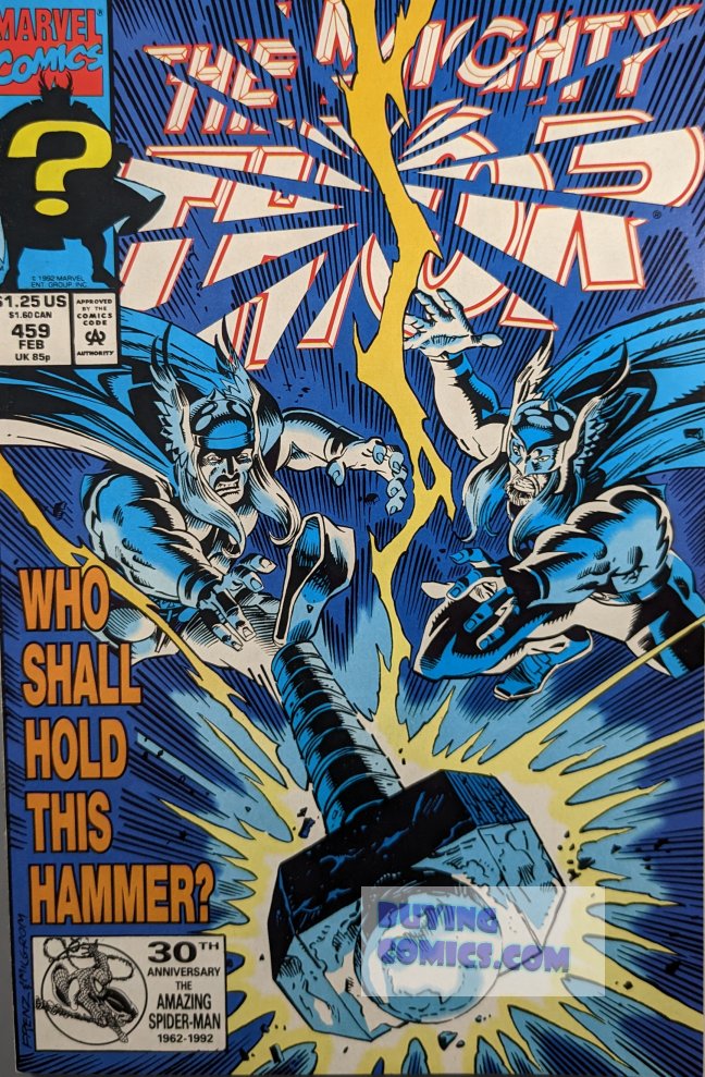 Thor #459 Comic Book Cover Art by Ron Frenz