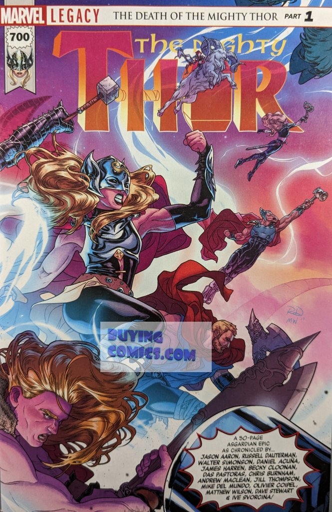 Thor #700 Comic Book Cover Art by Russell Dauterman