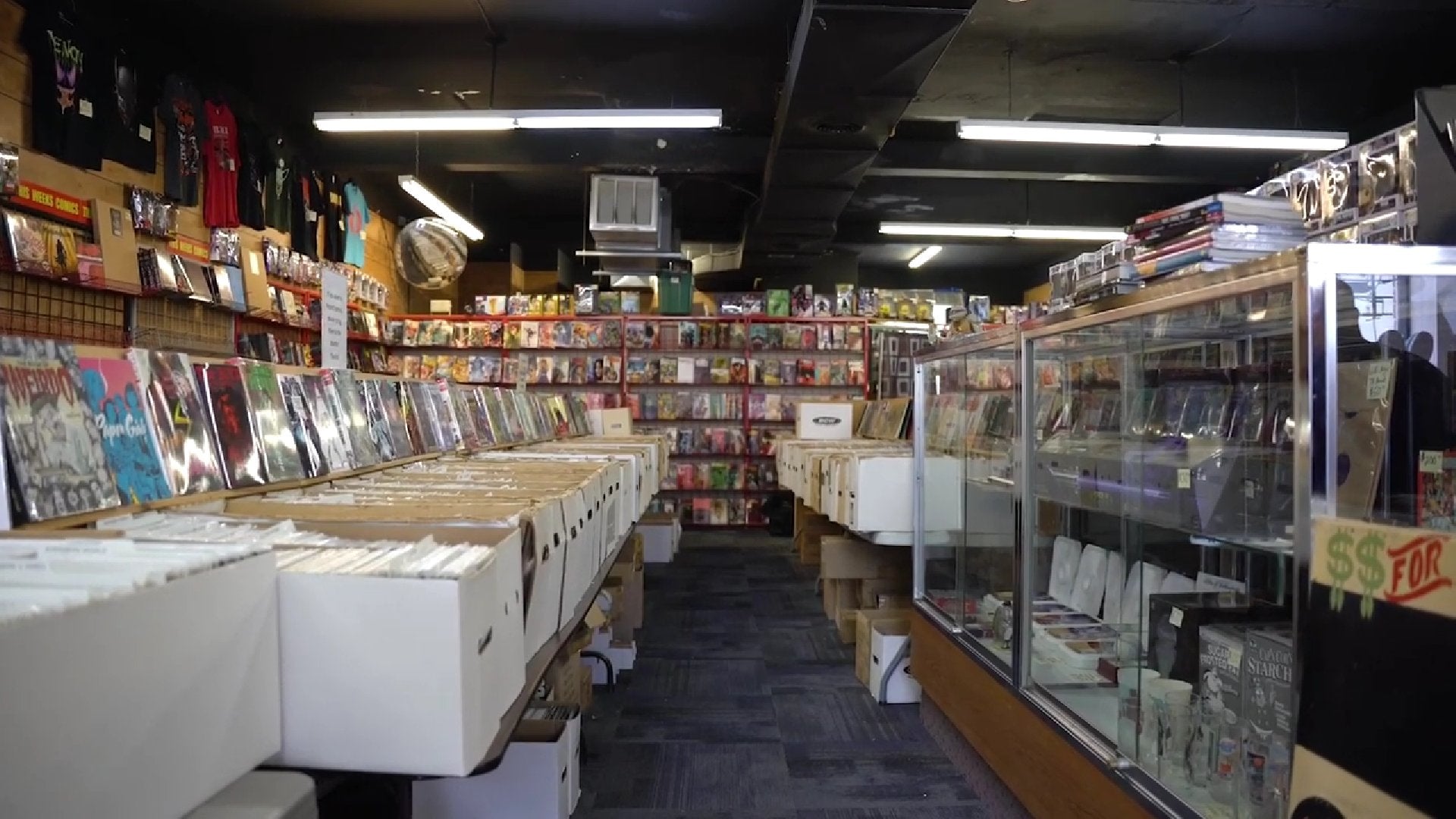 Load video: Tour Of The Time Capsule Comic Store in Cranston, RI