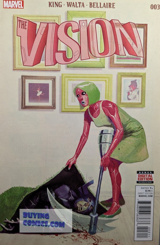 Vision #3 Comic Book Cover Art by Mike Del Mundo