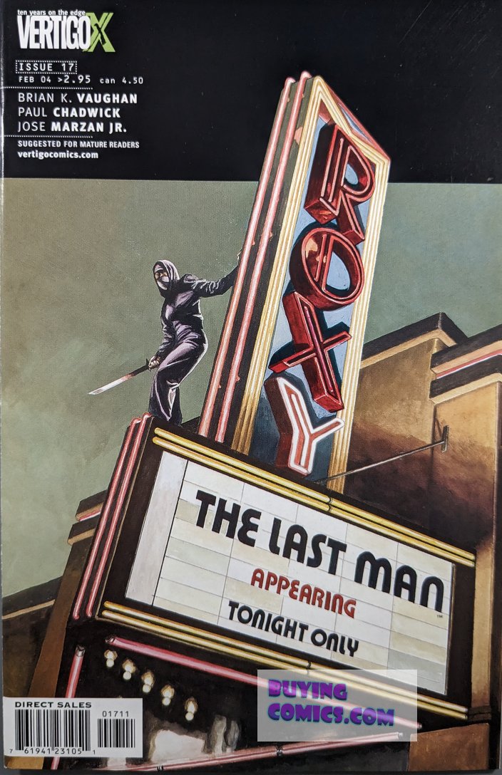 Y: The Last Man #17 Comic Book Cover Art