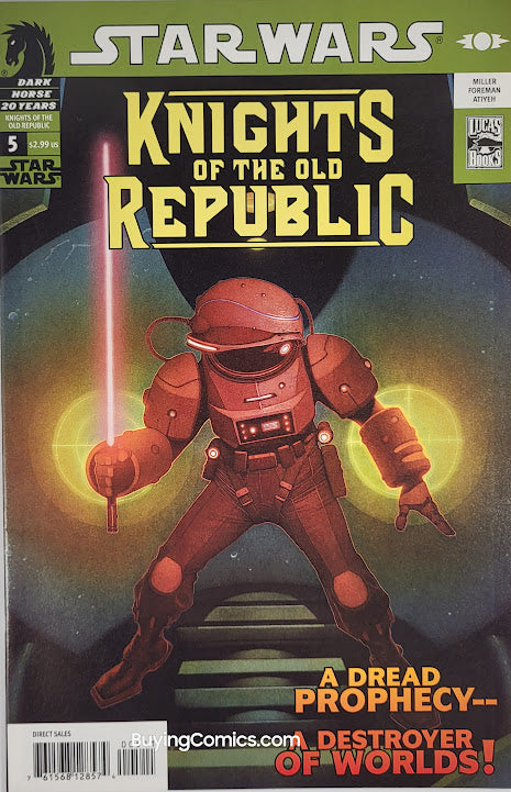 Star Wars Knights Of The Old Republic #5 Cover Art