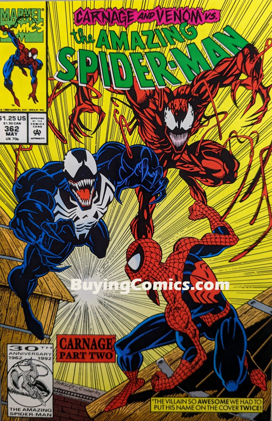 Amazing Spider-Man #362 Comic Book Cover Art