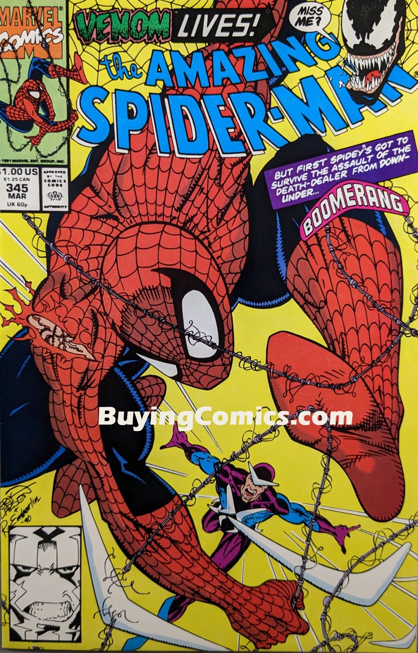 AMazing Spider-Man #345 Comic Book Cover Art