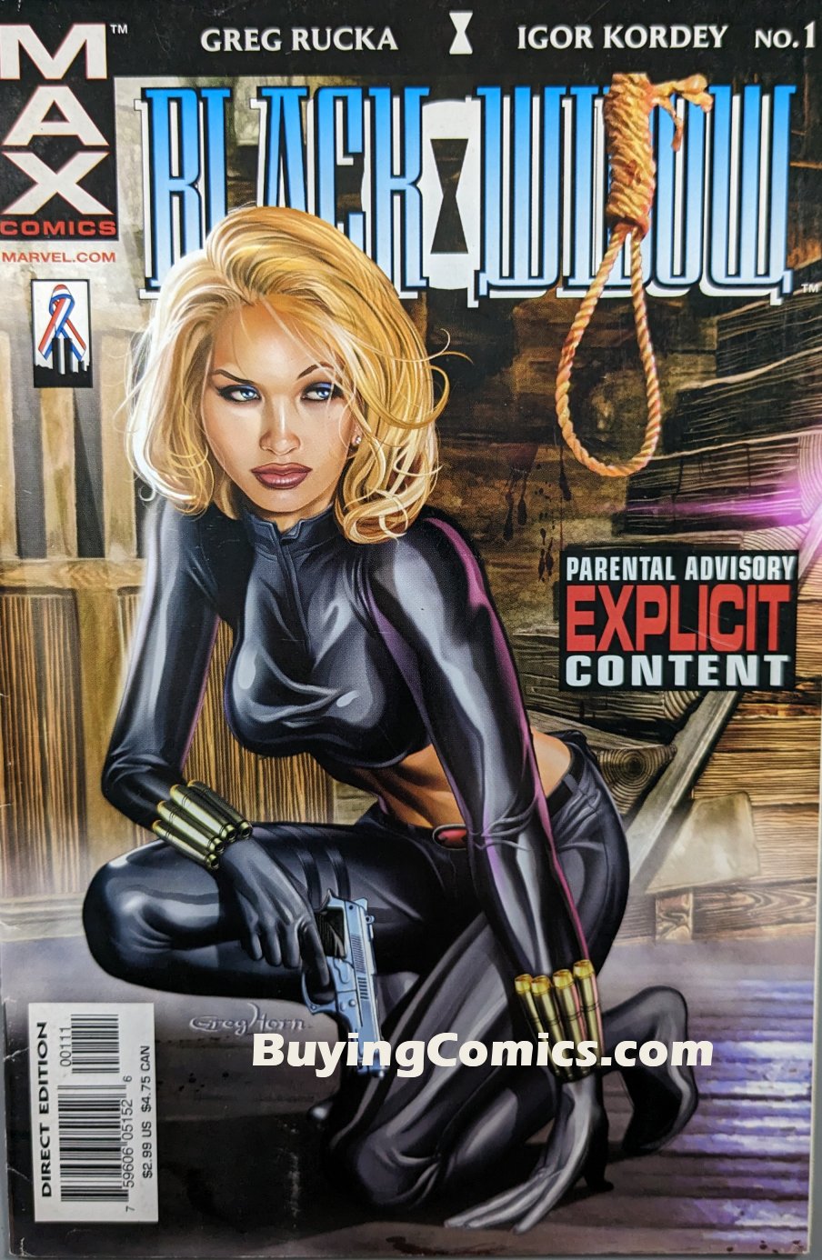 Black Widow Pale Little Spider #1 Comic Book Cover Art