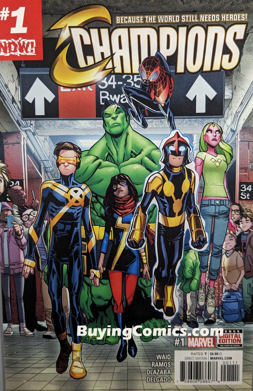 Champions #1 Comic Book Cover Art