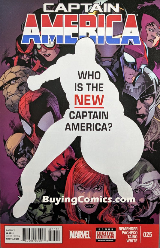 Captain America #25 Comic Book Cover Art by Stuart Immonen