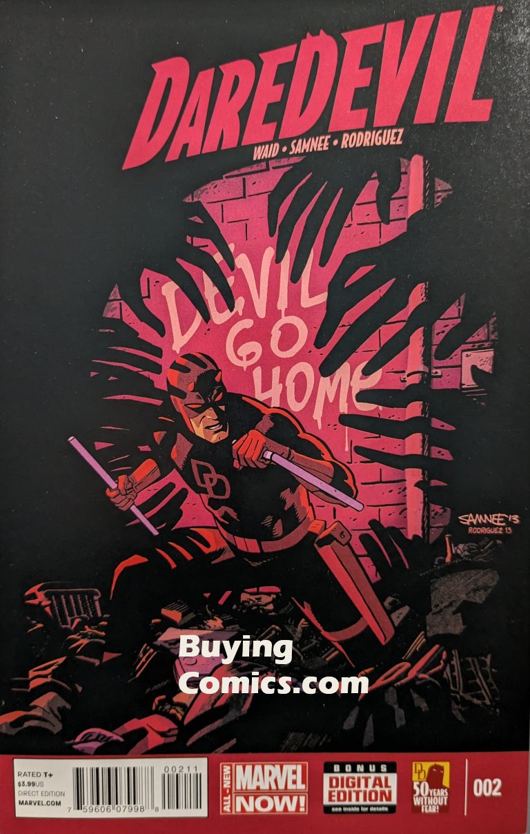 Daredevil #2 Comic Book Cover by Chris Samnee