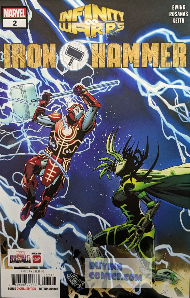 Infinity Warps Iron Hammer #2 Comic Book Cover Art