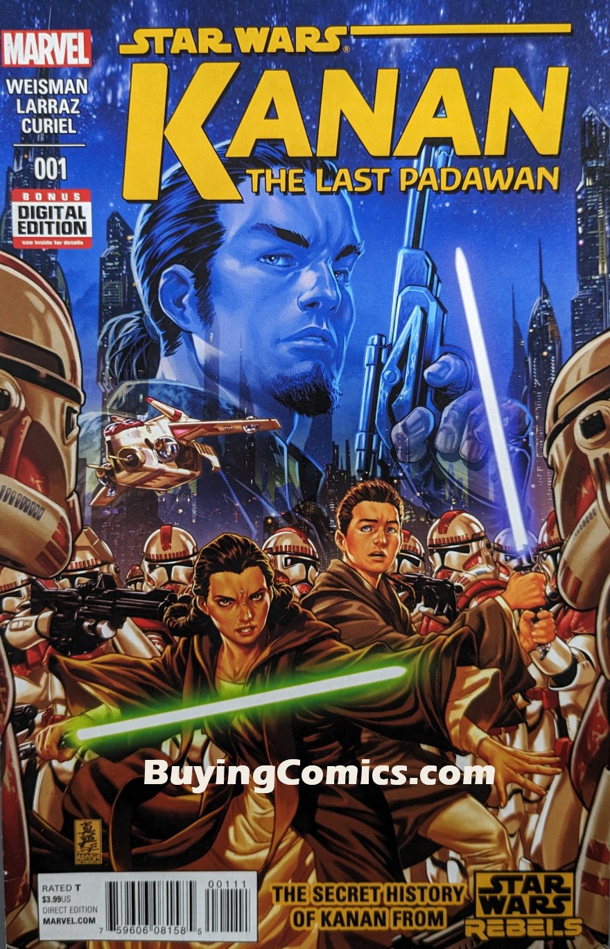 Kanan The Last Padawan #1 Comic Book Cover Art