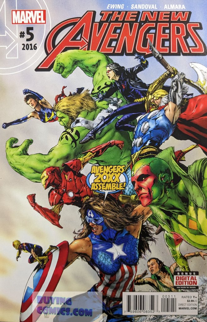 The New Avengers #5 Comic Book Cover Art