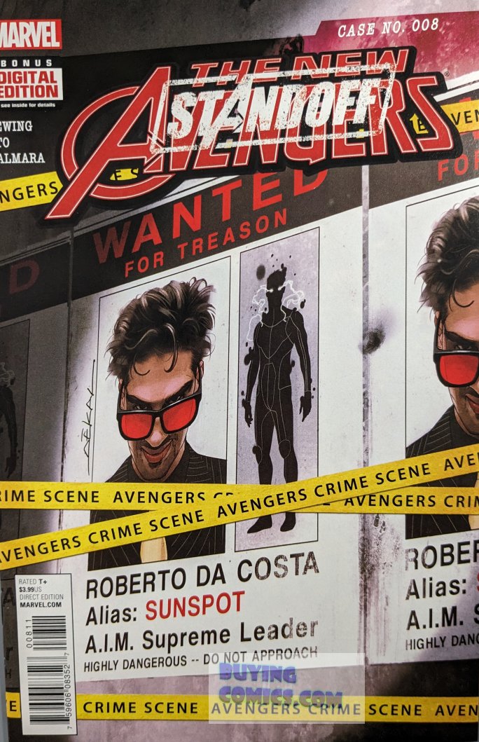 The New Avengers #8 Comic Book Cover Art