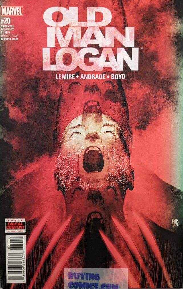 Old Man Logan #20 Comic Book Cover Art