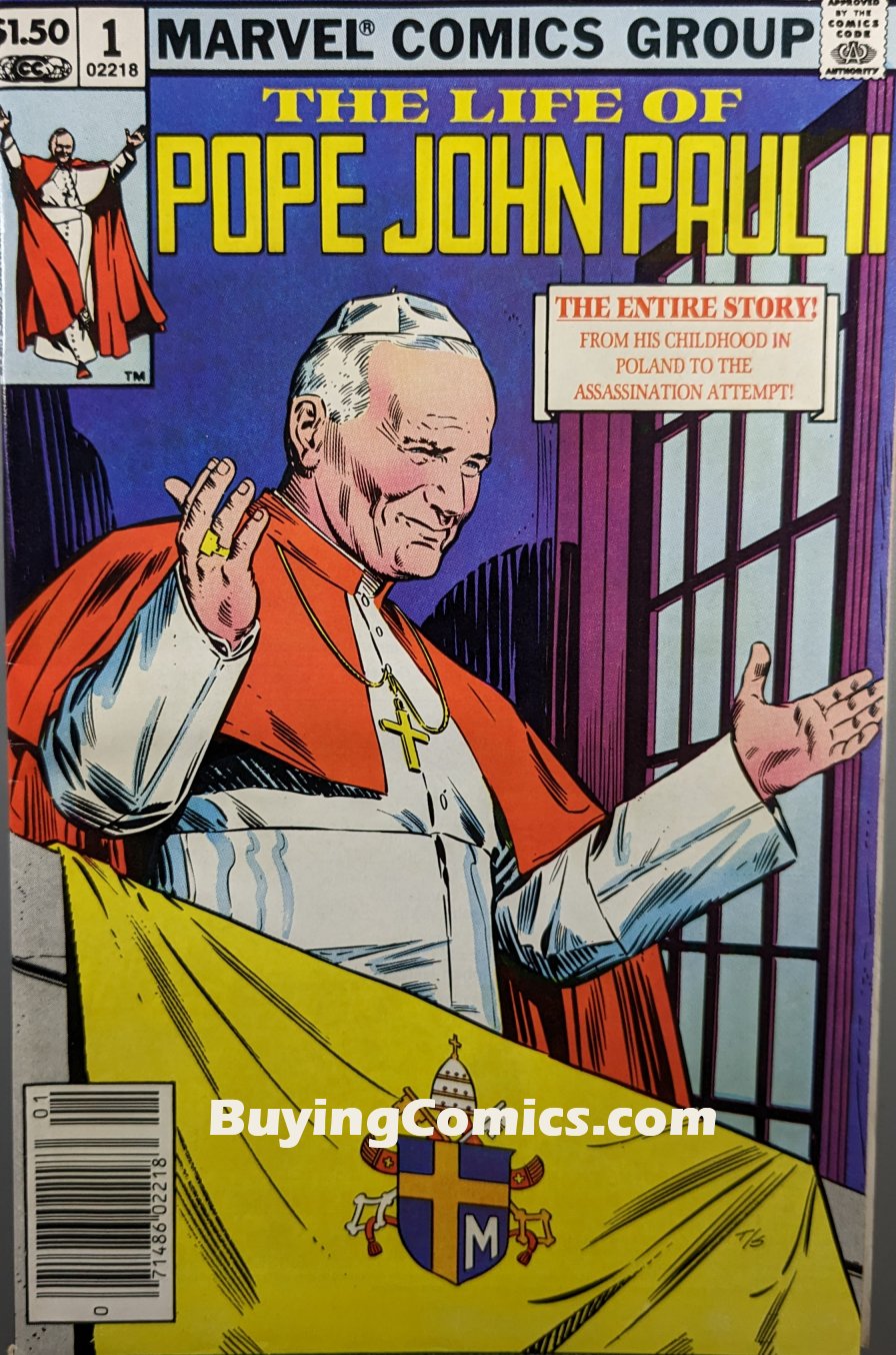 Life Of Pope John Paul II Comic Book Cover Art