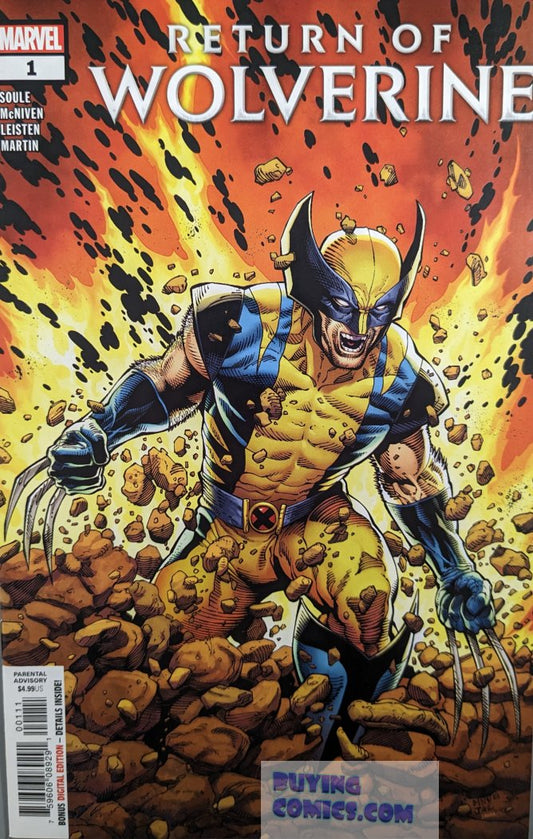 Return Of Wolverine #1 Comic Book Cover art by Steve McNiven